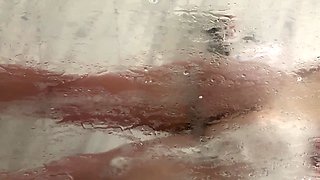 Stepbrother creeps in douche while sister douche, she caught him stagging and made him get in, her rump is so massive and cooch is so raw she will make you jism hasty