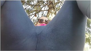 A Great Hot Wet Orgasm Inside Yoga Pants In A Public Outdoor Garden