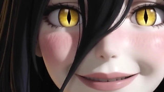 Animated Albedo Overlord Anal Footjob Blowjob Hentai