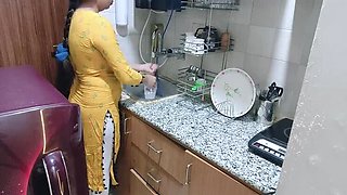 Horny Indian Step Mom Fucked in Kitchen - Hindi Desi Bhabhi Sex