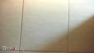 Wet Kelly Hot MILF POV Masturbation in Toilet Club - Big Tits Solo Action