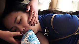 Chinese bondage - Pillow case gag party