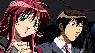 Redheaded vixen rides a giant cock in wild hentai action