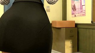 Sexy futa teacher gets monster cock anal