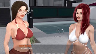 Hotwife cartoon mom with a big booty in an anime adventure