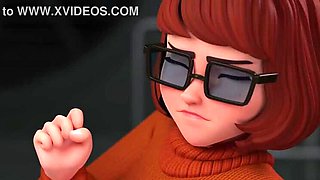 Velma's Ghostly Blowjob & Creampie Orgy