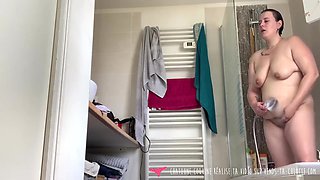 Spycam: My Stepmother In The Bathroom, Sniffing Her Panties And Masturbating