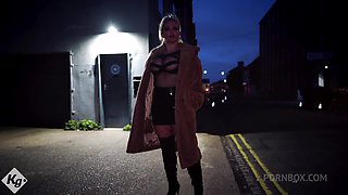 Busty Blonde Street Slut Meets a Handsome Client