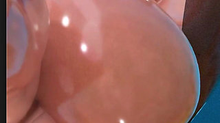 Fat Ass Fortnite Slut Getting Her Tight Oiled up Pussy Fucked