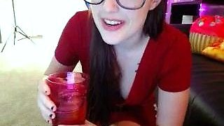 Stacked brunette goes solo toys and masturbation