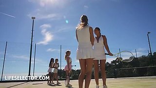 Hot Students Threesome Fuck with Alexis Crystal and Black Angel - Big Ass POV Blowjob