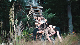 Biting the Festival Boy in the Woods with Snorfux & Goddess Yazmin