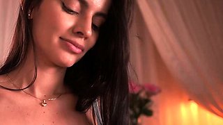 Amateur striptease and Solo masturbation