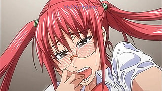 Hairy Giant Cock for a Naughty Redhead Bitch with Glasses (Hentai)