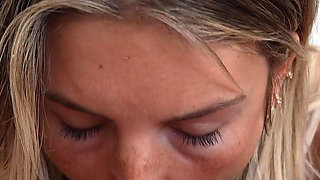 18 Year Old Slut Gets Cum on Her Bikini!