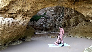 Outdoor teen sex on the beach with amateur german tourist