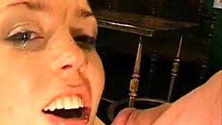 Mouth fucked blowjob fetish slut