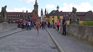 Horny blonde outdoor anal sex