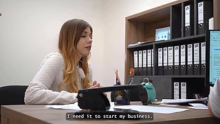 Loan4k. she got her loan after a proper blow-job and hardcore on the office table