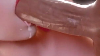 BBC Nymphomaniac Whore Gags on Huge Black Monster Cock Deepthroat