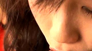 Close up POV of teen sucking cock