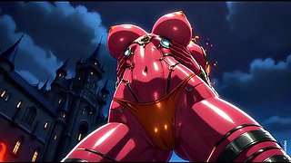 Fire element demon sexy pose Ai animation