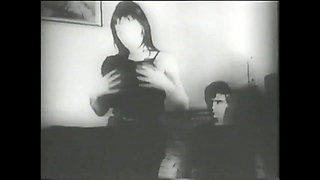 Vintage Black and White Fuck Between Couple of Two Teen and Couple of Two Mature