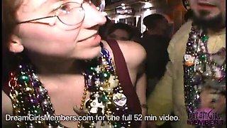 Hot MILF Flashes Her Tits at Mardi Gras Party