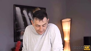 Daddy4k. chica stellar practica sexo intergeneracional con suegro