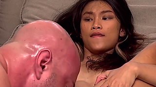 Sexy 19 Year Old Asian Xoey Li Face Fucked & Pussy Pounded