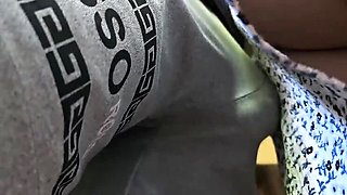 Almost Caught on Subway! Stranger Cums Hard in Panties - Teen Groped & Creampied