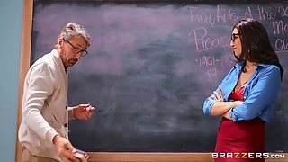 Horny Old Man With A Hard Dick Fucks Gorgeous Teacher With Steve Holmes And Bella Rolland