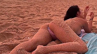 Erotic Ass Massage on the Beach, Naughty Fun in the Ocean