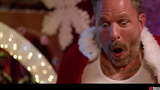 Scott Nails' Wild Christmas Threesome Explodes with Interracial Heat