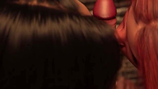 Two Innocent Teens and One Big Cock. Hot Threesome - Taboo University(steam Game) - 3D Animated Hentai Game - Part 20