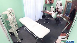 Office fuck in the cowgirl pose with a hot brunette Angie Moon