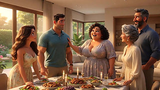 Steamy Weekend Surprise with Alluring Mature Aunt and Fiancee Loving Approval (AI generated)