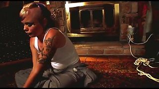 Inked couple fucked sexy babe