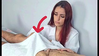 Redhead Wife Cheats in Massage - Blowjob & Doggy Style Creampie