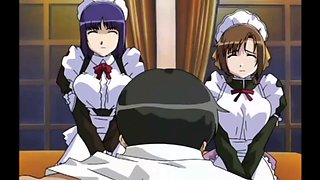 Hentai bondage and bdsm fuck with the maid master