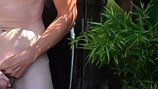 Free Use Wife Gets Facial in Outdoor Shower