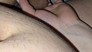 Step mom lose keys from the apartment and came to step son for share bed and handjob