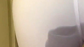 Bending Over Pissing My Self in White Jeans