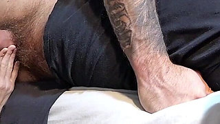 Stepdaughter Attempts to Give Step Daddy a Sneaky BJ - Naughty Boy