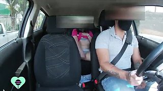 Hot Teen Gets Naked & Fingers Herself in Uber - Driver Secretly Records Her