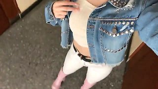 She Goes Over to Her Neighbors Place Begging for a Rough Ass Pounding and Creampie Filling