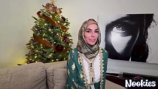 Venus Valencia Hijab Blowjob POV - Big Booty MILF Fucks Student