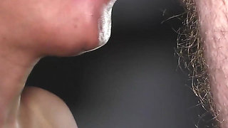 Jerk Slow Motion Cum in Mouth Swallow