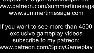 Summertime saga: horny MILF got caught masturbating on the sofa ep 152