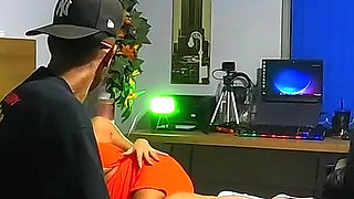 On the Counter, She Bends Over and Gives Herself Completely